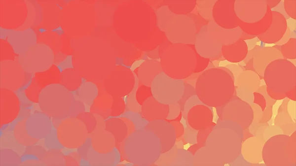 Abstrakter Hintergrund mit beweglicher Wolke aus vielen Kreisen in verschiedenen Farben. Animation. braune, gelbe, beige Blasen, die im Kreis fließen, weites Farbspektrum. — Stockfoto