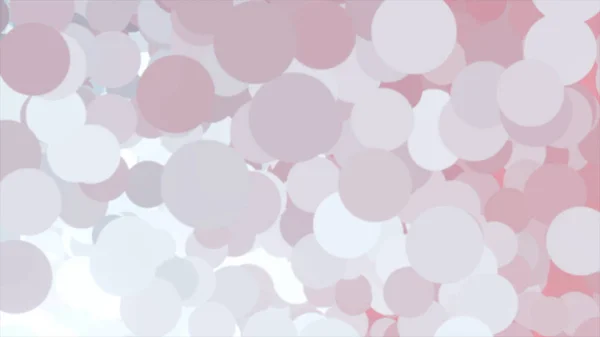 Bella animazione astratta di cerchi colorati rotazione cambiando il loro colore dal bianco e rosa al blu. Animazione. astrazione colorata — Foto Stock
