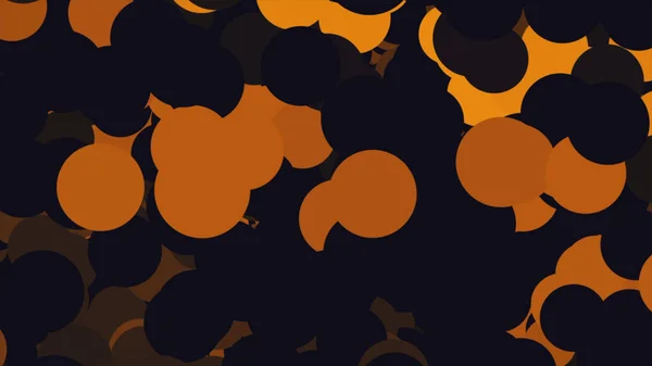 Абстрактные цветные круги вращаются, меняя свой цвет с оранжевого на черный. Анимация. Красочная абстракция — стоковое фото