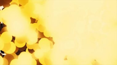 Hafif akan, sarı, kahverengi, bej bokeh arka plan noktaları ile döngüsel animationn. Animasyon. Degrade renkli parçacıklar hareket, kesintisiz döngü.