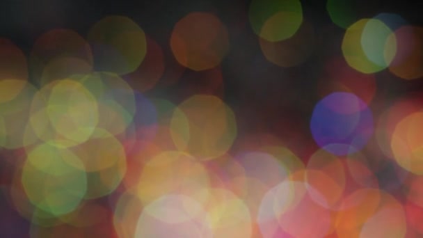 Bright magic colorful bokeh effect as background. Stock footage. Abstract blurred colored lights — Stock Video