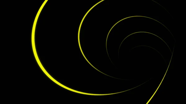 Abstract animation of endless spinning colorful neon line moving in a spiral on the black background. Animation. Futuristic neon tunnel — Stock Photo, Image