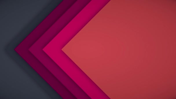 Animated abstraction of large gradient colorful squares moving from right to left on the grey background. Animation. Colorful geometrical animation — Stock Video