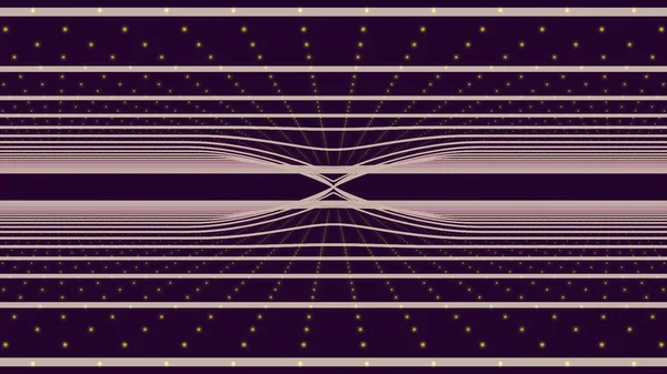 Rechte witte lijnen bewegen en roteren met kleine stippen op een paarse achtergrond, naadloze lus. Animatie. Lilac gestippelde achtergrond met draaiende witte lijnen. — Stockfoto