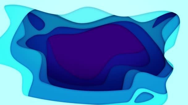 Abstrakte Animation von Klecksen unterschiedlicher Form, die auf hellblauem Hintergrund schwanken. Animation. bunte Zeichentrickanimation mit ovalen Figuren, das Loch im Eis. — Stockvideo