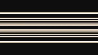 Soyut yatay bej çizgiler siyah arka plan üzerinde yukarı ve aşağı hareket, sorunsuz döngü. Animasyon. Dar ve geniş paralel çizgiler durmadan hareket ediyor.