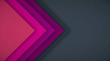 Gri arka planda soldan sağa doğru hareket eden degrade renkli geometrik şekillerin soyut animasyonu. Animasyon. Renkli geometrik animasyon
