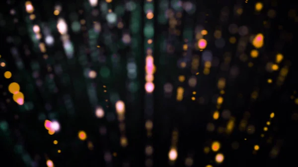Абстрактная анимация сияющих лучей красочных частиц, излучаемых из центра на черном фоне. Анимация. Красочная анимация — стоковое фото