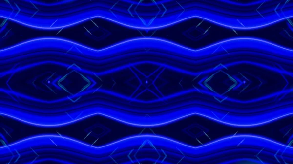 Glowing dynamic blue and white kaleidoscope, seamless loop. Animation. Beautiful changing magnetizing figures, abstract colorful background. — Stock Photo, Image