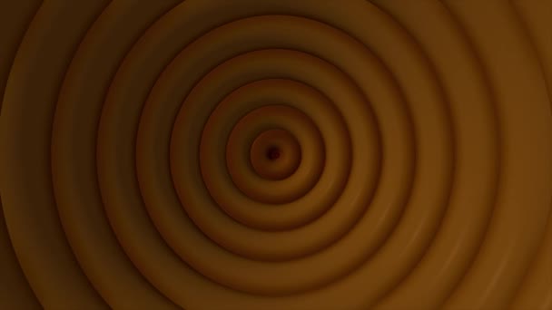 Spirale astratta tridimensionale con effetto ipnotico. Animazione. spirale loop con linee voluminose e paillettes scintillanti — Video Stock