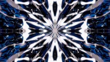 Soyut siyah beyaz kaleydoskop arka plan. Animasyon. Güzel hipnotik kaleydoskop hareketi, rotasyon ve girdap içine emme, monokrom.