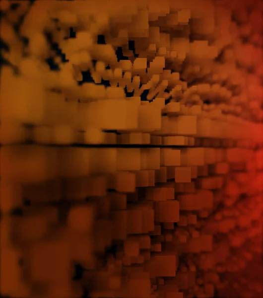 Eenvoudige fantasie achtergrond, donkere geometrische textuur van een oranje kleur met veelhoeken. Afdrukken. Abstractie met uitstulpingen. — Stockfoto