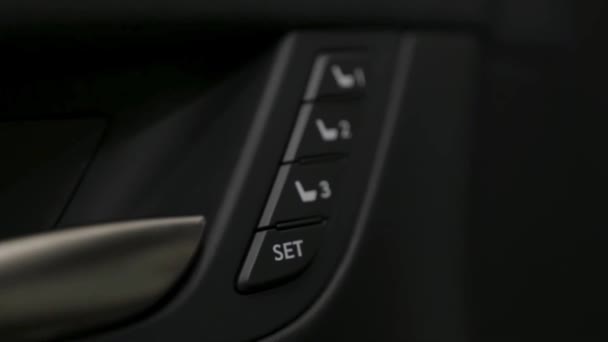 Close Up For The Side Door Buttons Of A Modern Luxury Car Interior Action Car Salon Details Small Black Buttons Of A Vehicle