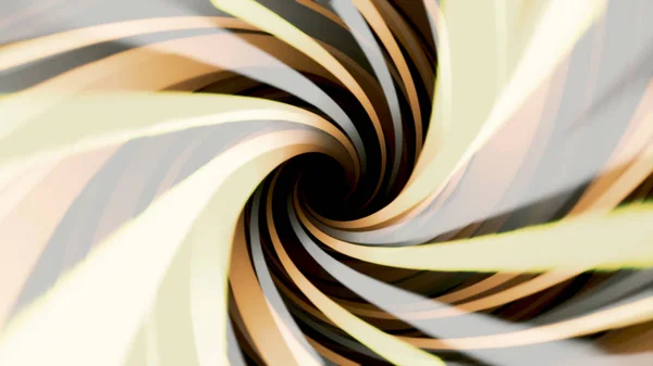 Fondo abstracto con colorido girando hélice naranja y marrón, lazo sin costuras. Animación. Interminable rotación hipnótica de líneas curvas que forman un túnel . — Foto de Stock