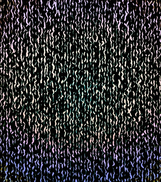 Ondulación vertical de gradiente abstracto, líneas onduladas estrechas sobre fondo negro. Impresión. Rayas curvas púrpura y beige . —  Fotos de Stock