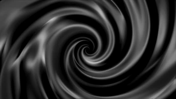 Espiral giratoria sin fin de colores blanco y negro, lazo sin costura. Animación. Hélice giratoria abstracta en movimiento e hipnotizante, monocromática . — Vídeo de stock