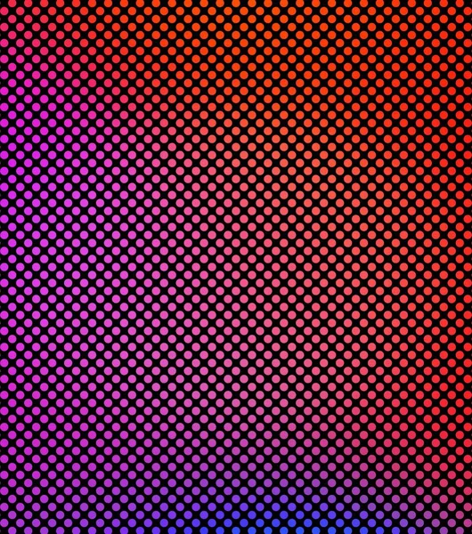 Розовый и красный градиент абстрактные круги в диагональных прямых рядах на белом фоне. Печать. Красочные симметричные точки, красивый узор — стоковое фото
