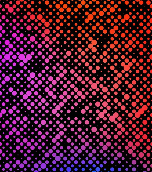 Caotico rosa e rosso gradiente puntini piccoli su sfondo bianco. Stampa. Gradiente cerchi caotici colorati, modello geometrico — Foto Stock