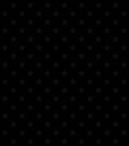 Black five pointed stars in rows on white background, monochrome pattern. Print. Symmetrical illustration of many black small stars