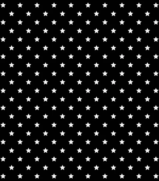 Czarne pięć spiczastych gwiazd w rzędach na białym tle, wzór monochromatyczny. Drukuj. Symetryczna ilustracja wielu szarych małych gwiazd — Zdjęcie stockowe