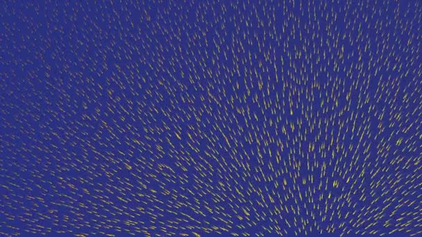 Αφηρημένη κίνηση των λαμπερών κουκκίδων σε μπλε φόντο. Κινούμενα σχέδια. Όμορφο φόντο — Αρχείο Βίντεο