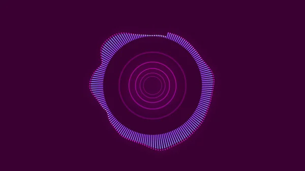 Abstract animation of colorful sound wave circle equalizer. Animation. Audio spectrum simulation for music, computer calculating, futuristic, ads, animation.