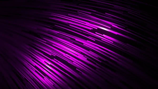 Абстрактная анимация разноцветных неоновых соломинок, плавающих на черном фоне и меняющих свой цвет. Анимация. Динамическая красочная анимация на черном фоне — стоковое фото