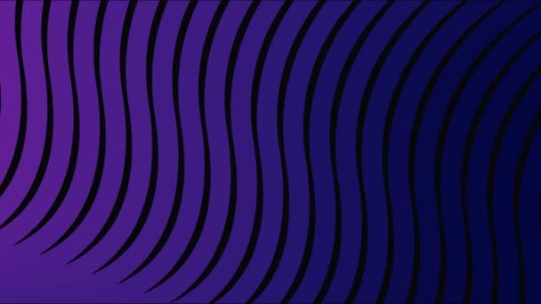 Surface ondulée abstraite, lignes verticales étroites s'approchant et devenant plus larges. Animaton. Rayures bleu foncé se déplaçant et se pliant, fond coloré doublé .
