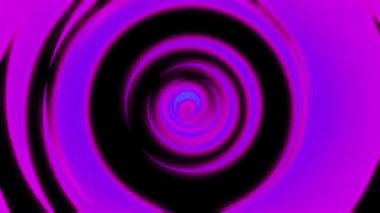 Siyah arka plan üzerinde renkli hareketli halkalar tarafından oluşturulan ışık neon tünel soyut animasyon. Animasyon. Farklı hızda dönen neon dairelerinin renkli soyutlama.