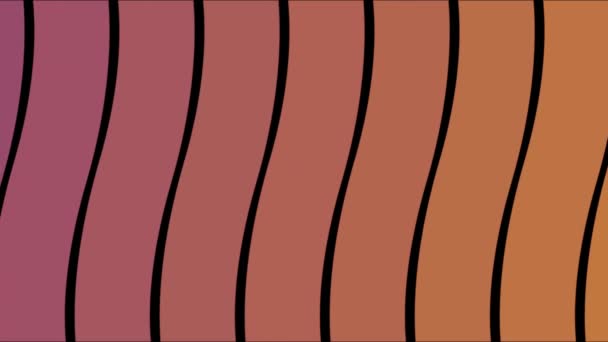 Graphisme de fond rayé ondes mobiles. Animation. Abstraction de fond rayé ondulé mouvant coloré .