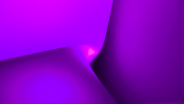 Abstraktion einer dunklen polygonalen Röhre mit Licht voraus. mehrfarbiger polygonaler geometrischer Tunnel. Animation. Computer generierte nahtlose Schleife abstrakten Bewegungshintergrund — Stockvideo