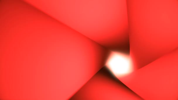 3D-abstractie van kleurrijke veelhoekige geometrische tunnel. Donkere veelhoekige buis met licht vooruit. Animatie. Computer gegenereerde naadloze lus abstracte beweging achtergrond — Stockvideo