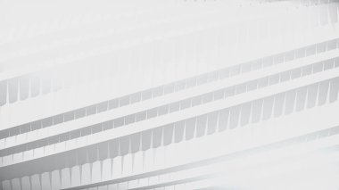 Beyaz arka plan üzerinde 3d render dönen geometrik spiral soyutlama. Animasyon. Modern döngülü animasyon arka plan. Dikişsiz hareket tasarımı.