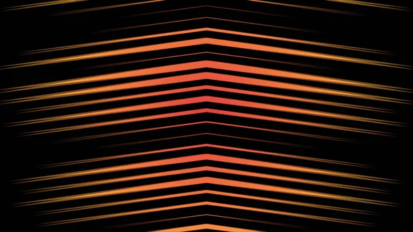 Bella astrazione ipnotica di triangoli al neon multicolori che ruotano sullo sfondo nero. Animazione. Forme geometriche multicolori al neon e animazione delle linee — Foto Stock