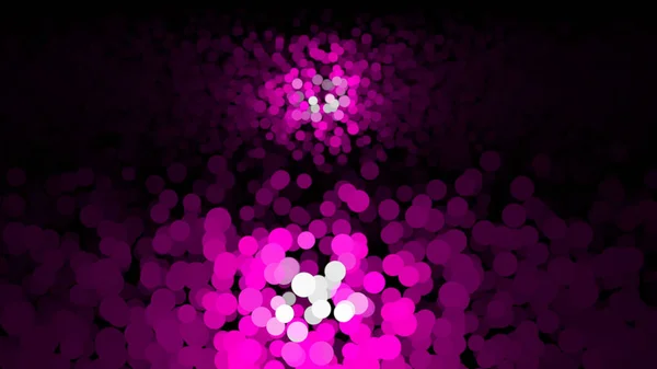 Colorful abstraction of shimmering multicolored particles appearing and fading on the black background. Animation. Delightful animation of floating multi colored particles — Stock Photo, Image