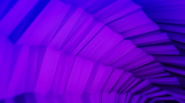 Soyut ipek kurdele. Animasyon. Tünelkapalı alan buruşuk kumaş doku. Tünel içinde buruşuk kumaş yüzeyinin bir parçası. Kapalı alanda kaba kumaş dokusunun hareketi