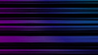 Siyah arkaplanda çok renkli neon ışınlarının yatay olarak parlaması hızlı bir hareket. Animasyon. Neon ışınlı el animasyonu. Hareket arkaplanı.
