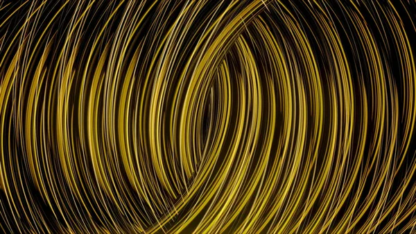 Close-up voor het deel van de stralende Gouden mooie ketting, naadloze lus. Animatie. Glinsterende achtergrond met gedraaide lijnen van goudkleurig metaal. — Stockfoto