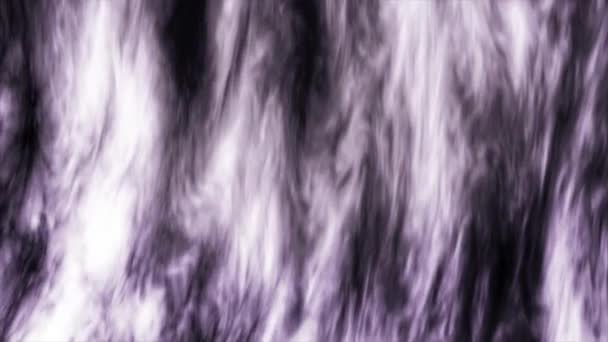 El humo abstracto parece una sustancia en movimiento interminable sobre fondo blanco, monocromo. Animación. superficie de agua de tinta líquida en blanco y negro, lazo sin costura . — Vídeo de stock