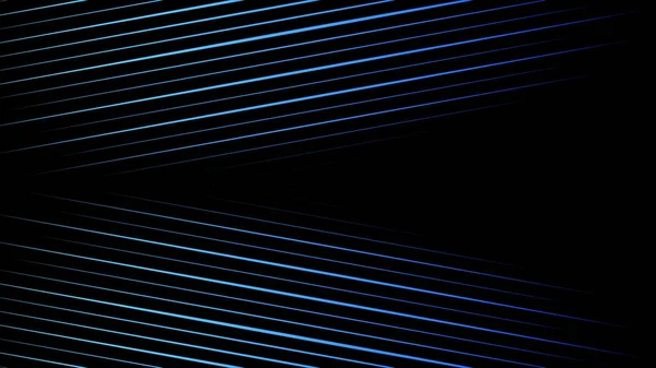 Colorfull blue moving arrows formed by crossed narrow lines on black background, seamless loop. Animation. Crossed blue rays at an acute angle pointing to the left and to the right. — Stock Photo, Image