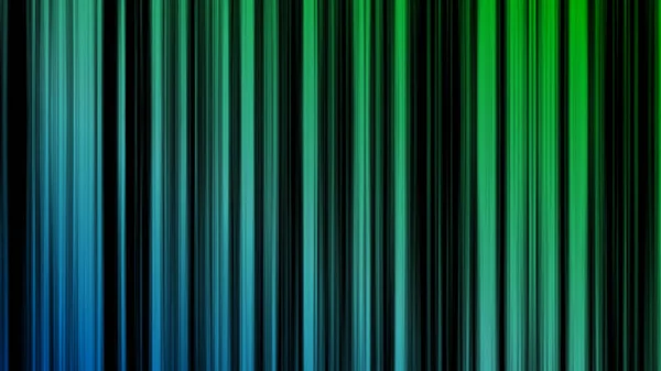 Motion background with narrow lines, striped pattern, seamless loop. Animation. Abstract gradient lines in vertical movements blue and green color on black background. — Stock Photo, Image