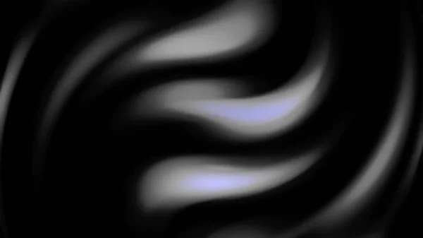 Abstract white shining wavy soft lines flowing on black background, seamless loop. Animation. Neon white light flares moving in the dark, monochrome. — Stock Photo, Image