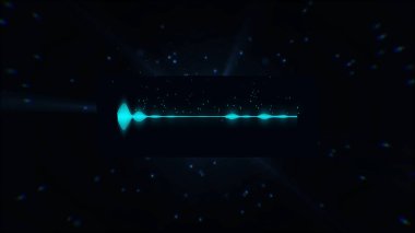 Parlayan dijital spektrum animasyon arka plan. Animasyon. Soyut ses izleme animasyonu