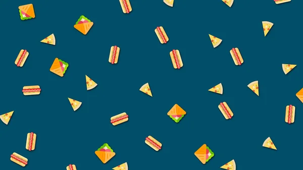 Abstracte kleurrijke animatie. Animatie. Fast Food animatie op een gekleurde achtergrond — Stockfoto