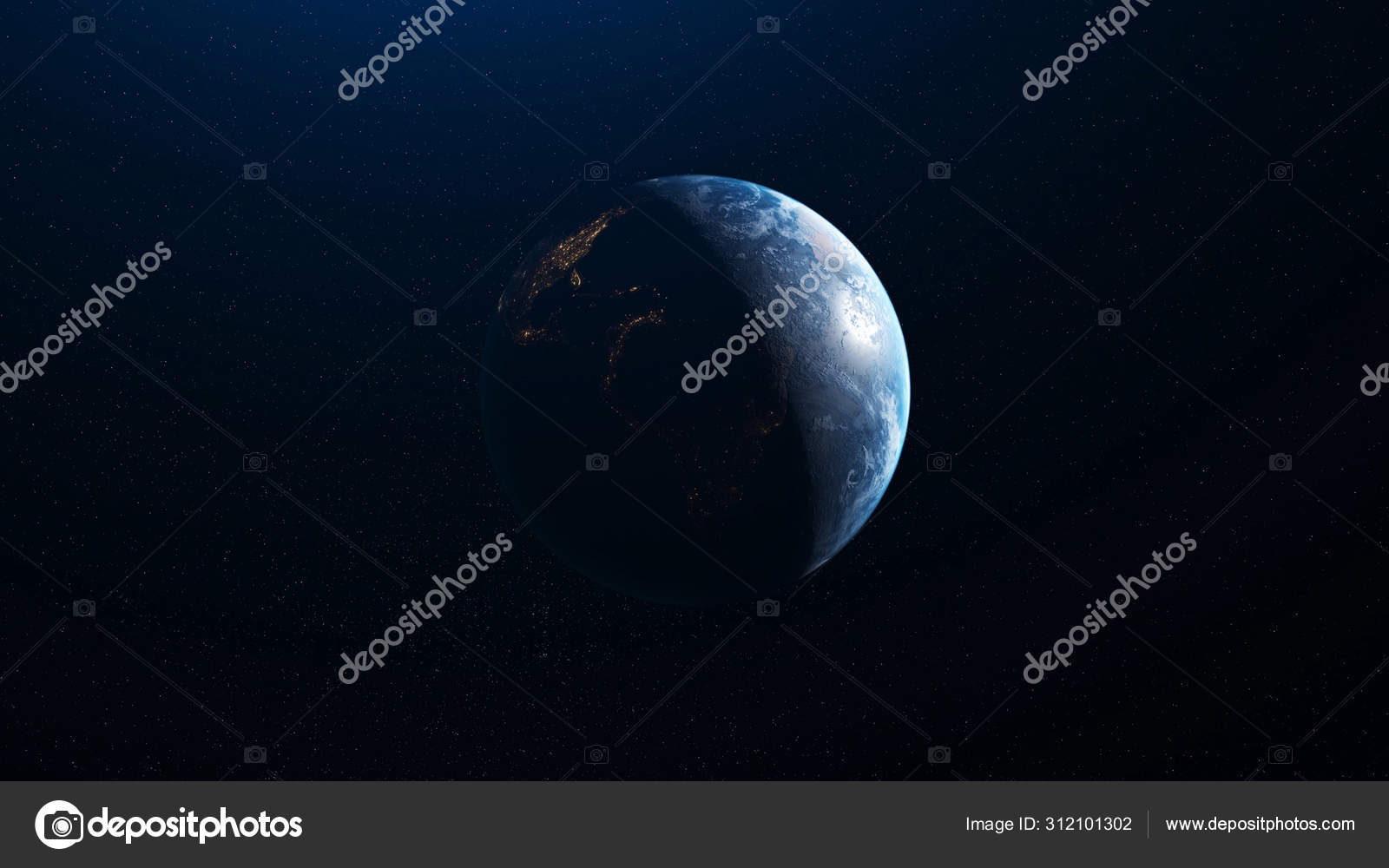 Abstract planet Earth on dark space with many stars on the background. Animation. Realistic world globe spinning slowly under the light of the sun. Stock Photo by ©MediaWhalestock 312101302 Abstract planet Earth on dark space with many stars on the background. Animation. Realistic world globe spinning slowly under the light of the sun. Stock Photo by ©MediaWhalestock 312101302