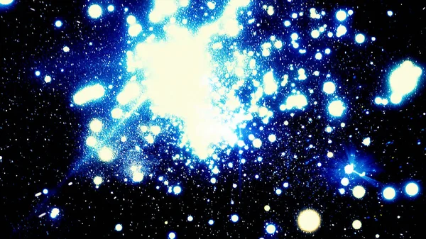 Lumini strălucitoare înstelate care zboară rapid prin hiperspațiu în cosmos, buclă fără sudură. Animaţie. Fundal astrologic abstract cu zborul prin stelele strălucitoare . — Fotografie, imagine de stoc