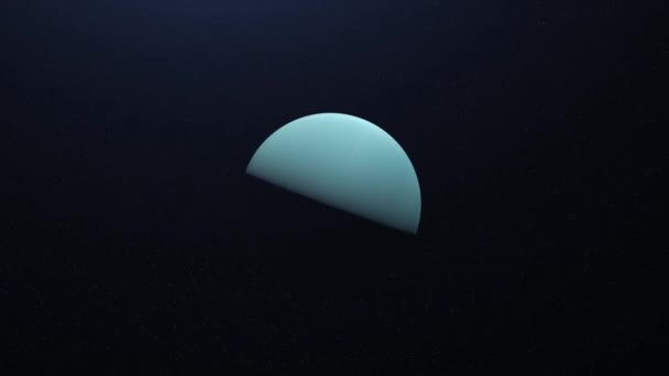 Erstaunliche Abstraktion eines grauen unbekannten Planeten, der zwischen endlosen Sternen im Weltraum rotiert. Animation. abstrakte graue Kugel mit wunderschöner matter Oberfläche, die vom sich drehenden Sonnenlicht beleuchtet wird. — Stockvideo
