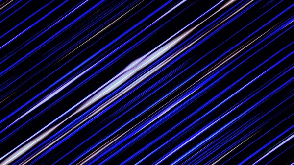 Linee parallele diritte luminose astratte che ruotano su sfondo nero, anello senza soluzione di continuità. Animazione. Colorati raggi scintillanti di colore viola che girano all'infinito . — Foto Stock