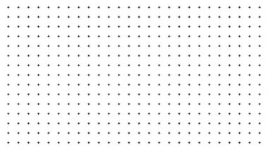 Dönen haçları olan soyut beyaz arkaplan. Animasyon. Odaklanma ve görme konsantrasyonu için siyah artıları olan parlak beyaz arkaplan. Haçların beklenmedik dönüşleri