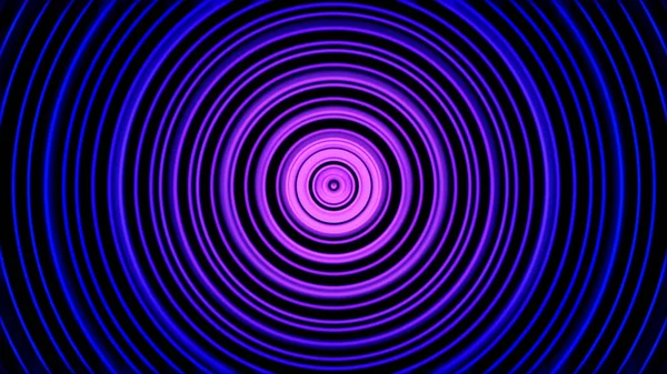 Espiral hipnótica colorida abstracta. Animación. Pulsando círculos psicodélicos con el centro. Círculos hipnotizantes coloridos. Fondo ondulado circular para fondo musical — Foto de Stock